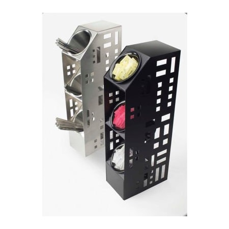 Cal-Mil Cal-Mil 1605-55 Squared 3 Cylinder Display 5"W x 8"D x 20-1/2"H Stainless Steel 1605-55